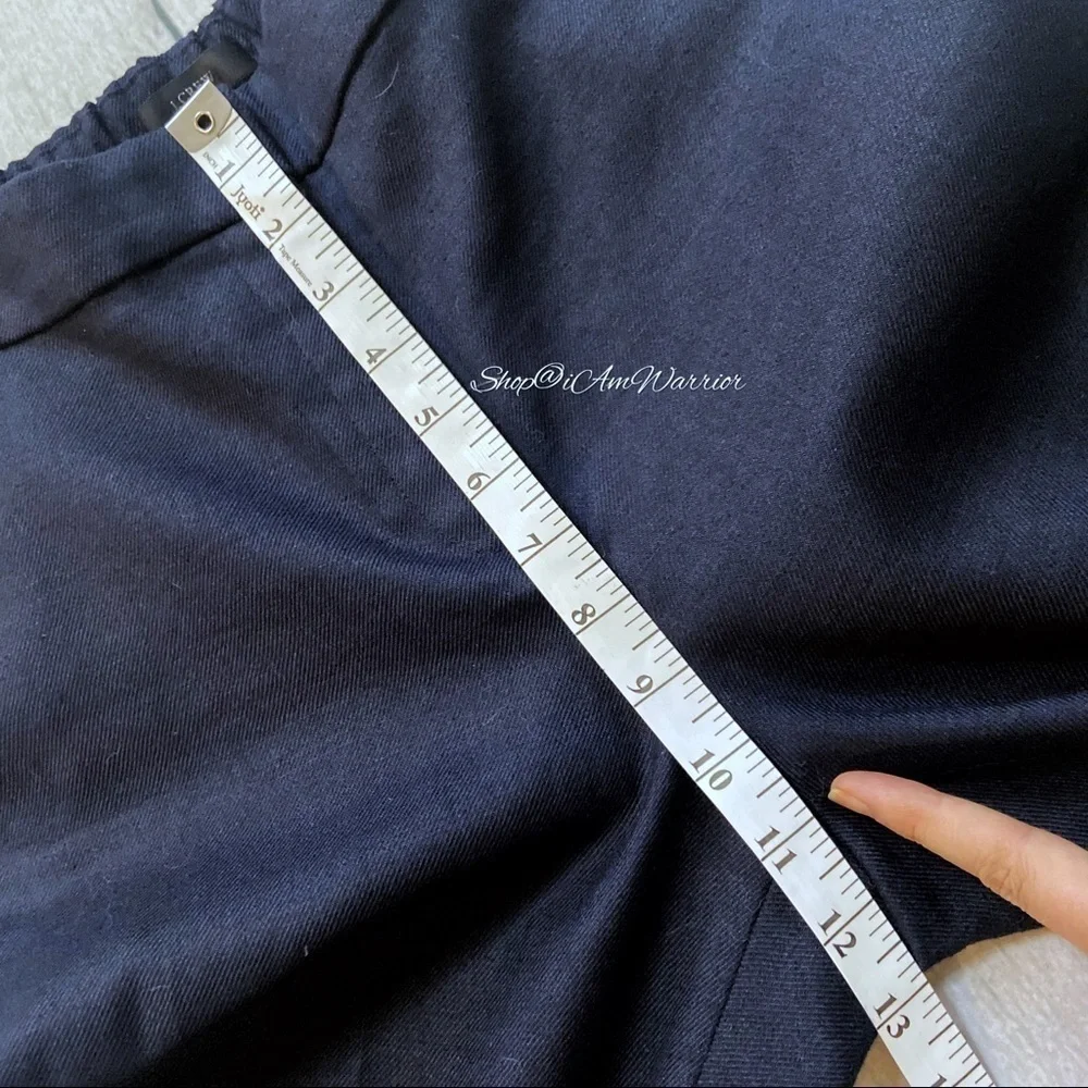 J.Crew NWT navy linen pull on ankle pants *shop@iamwarrior